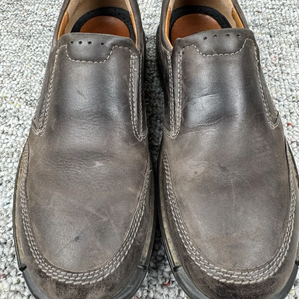Ecco Fusion II Shoes Mens 8 Leather Slip On Casual Comfort Walking Brown